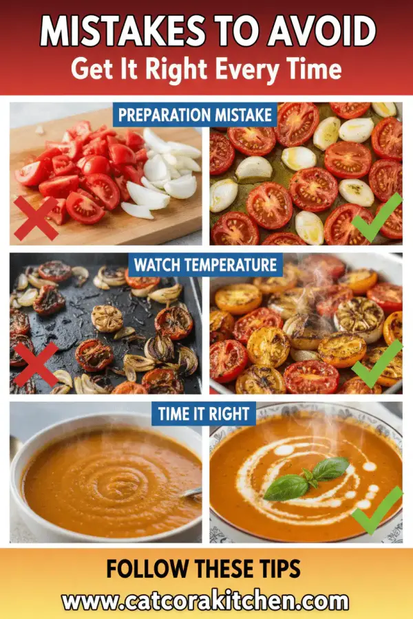 Roasted tomato basil soup common mistakes
