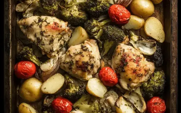 sheet pan chicken and vegetables