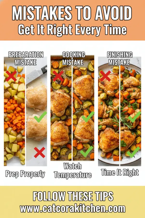 Sheet pan chicken and vegetables common mistakes