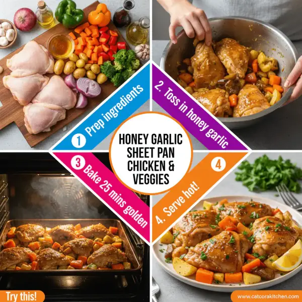 card recipe ingredients and instructions sheet pan chicken and vegetables
