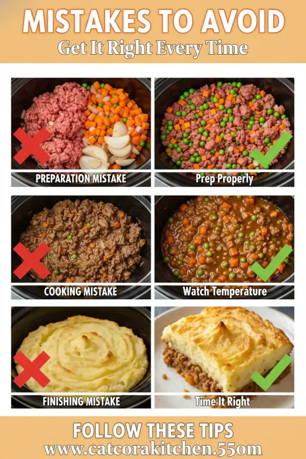 Slow cooker Shepherd's Pie common mistakes