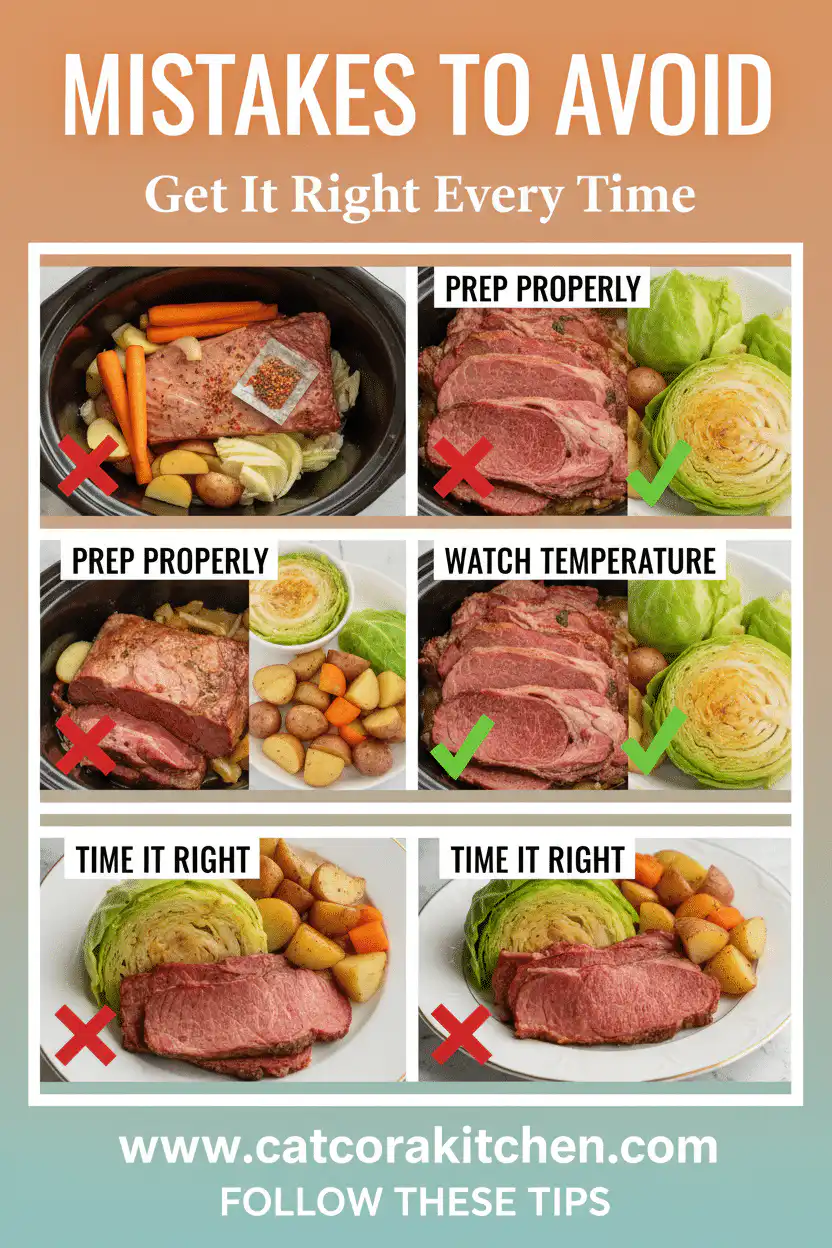 Slow cooker corned beef and cabbage common mistakes