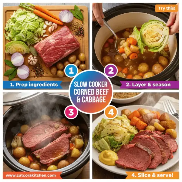 card recipe ingredients and instructions slow cooker corned beef and cabbage