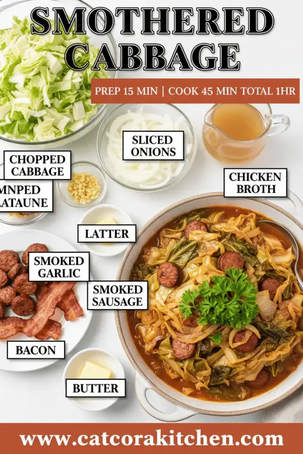 Smothered cabbage ingredients