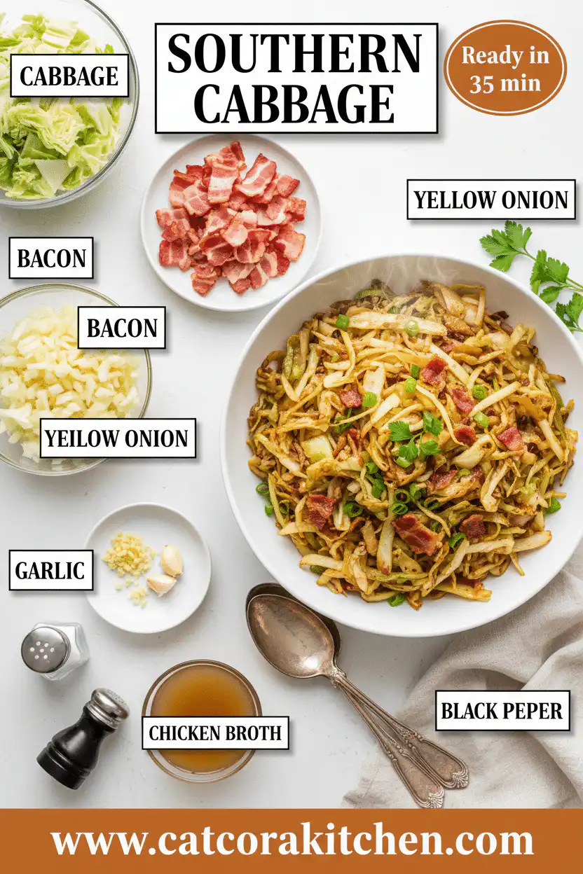 Southern fried cabbage ingredients