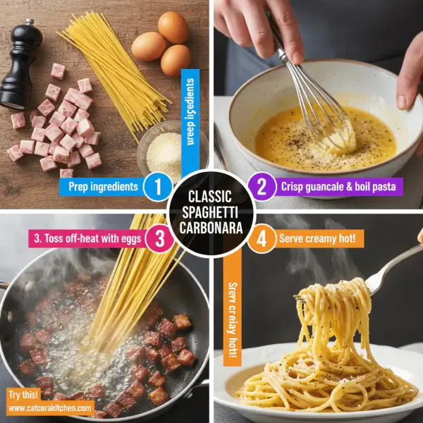 card recipe ingredients and instructions spaghetti carbonara