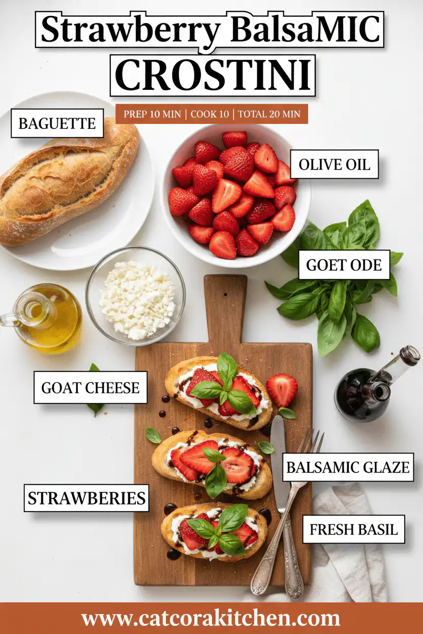 Strawberry balsamic crostini ingredients