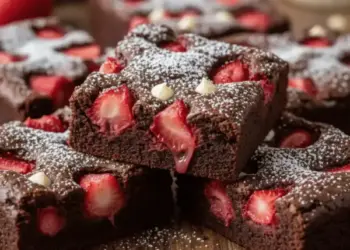 strawberry brownies