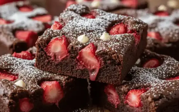strawberry brownies