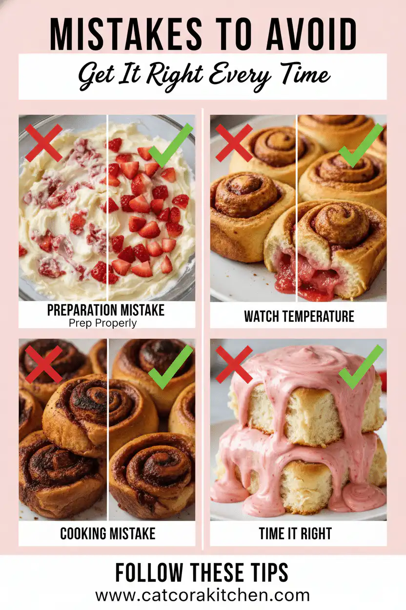 Strawberry cheesecake cinnamon rolls common mistakes