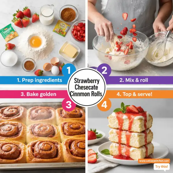 card recipe ingredients and instructions strawberry cheesecake cinnamon rolls