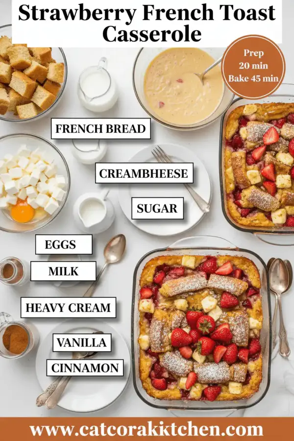 Strawberry french toast casserole ingredients