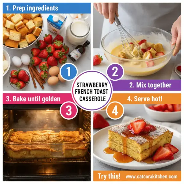 card recipe ingredients and instructions strawberry french toast casserole