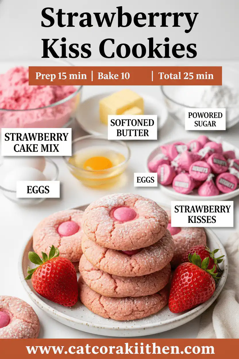 Strawberry kiss cookies ingredients