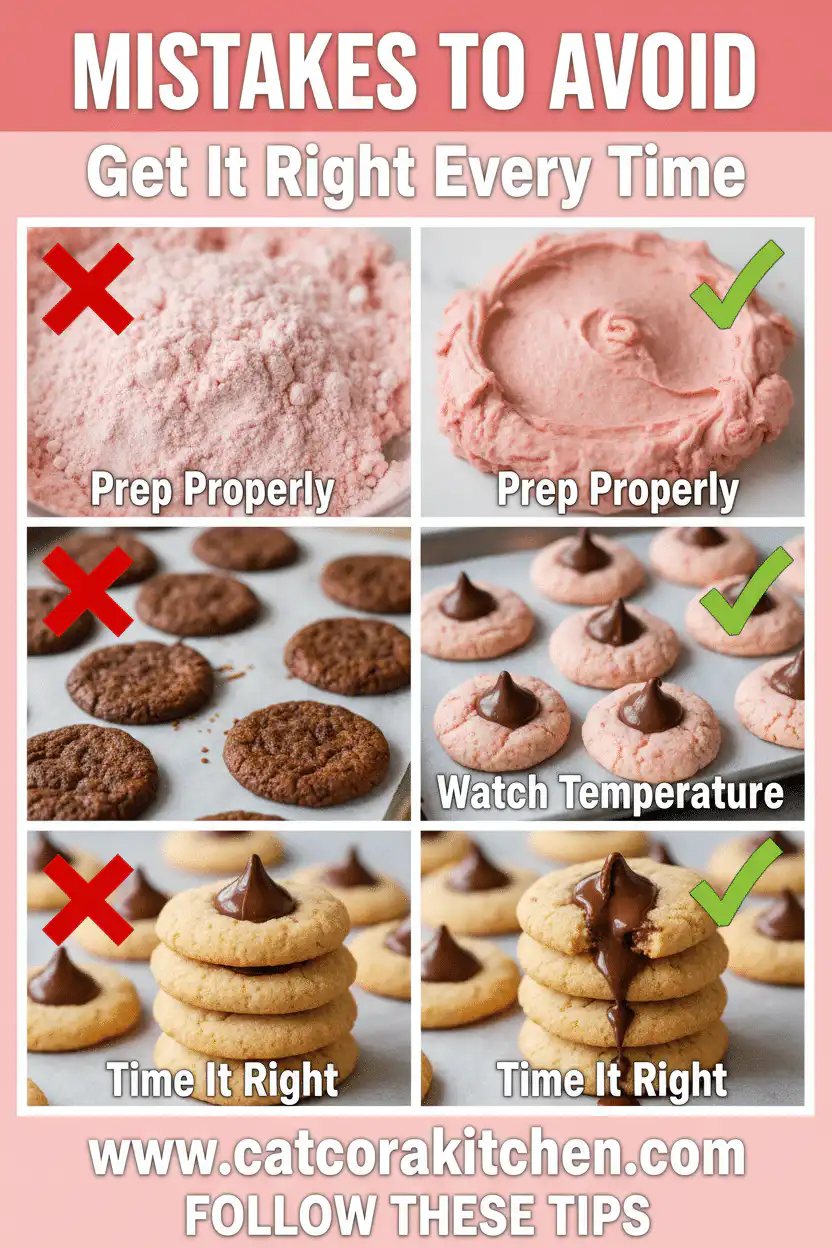 Strawberry kiss cookies common mistakes
