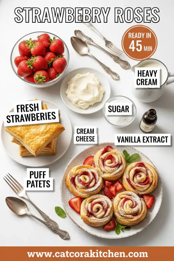 Strawberry roses ingredients
