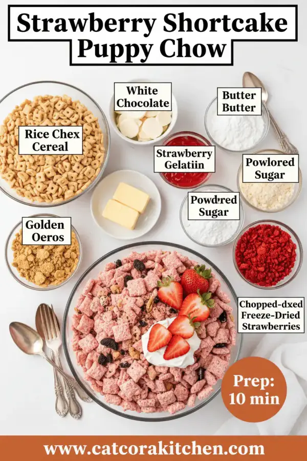Strawberry shortcake puppy chow ingredients