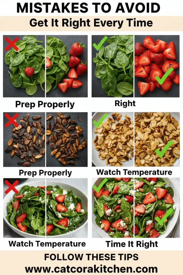Strawberry spinach salad common mistakes