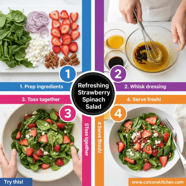 card recipe ingredients and instructions strawberry spinach salad