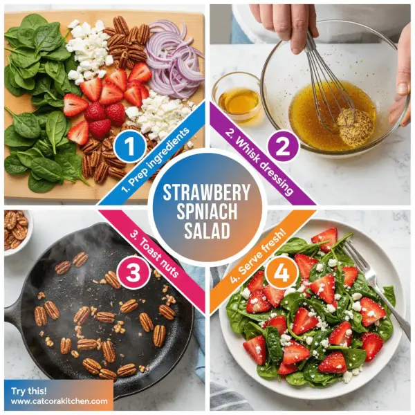 card recipe ingredients and instructions strawberry spinach salad