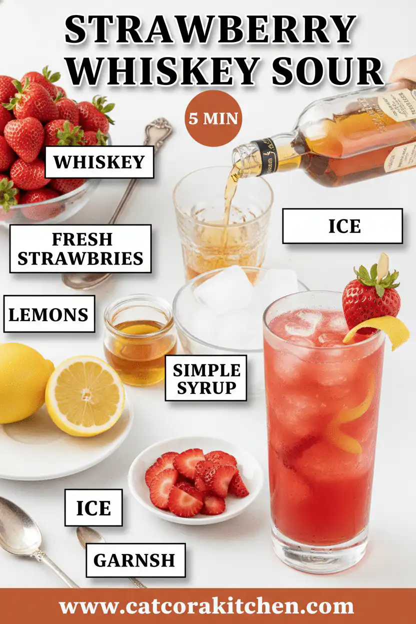 Strawberry whiskey sour ingredients