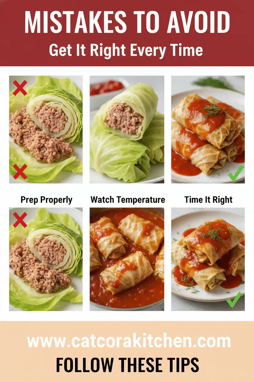 Stuffed cabbage rolls common mistakes