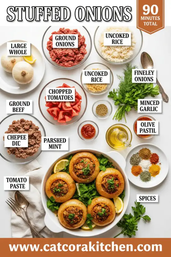 Stuffed onions ingredients