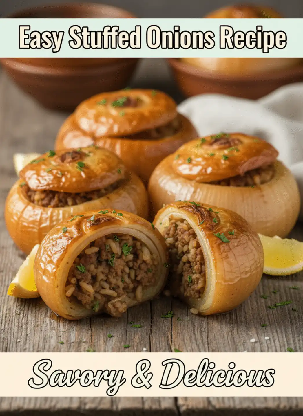 Stuffed Onions: Mediterranean Herb & Rice Filling