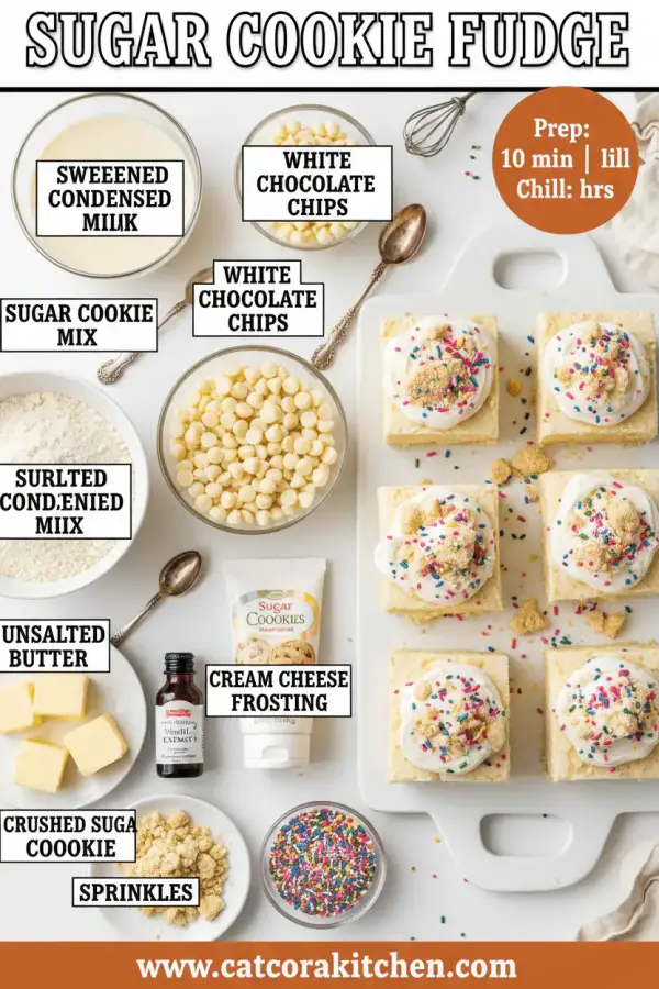 Sugar cookie fudge ingredients
