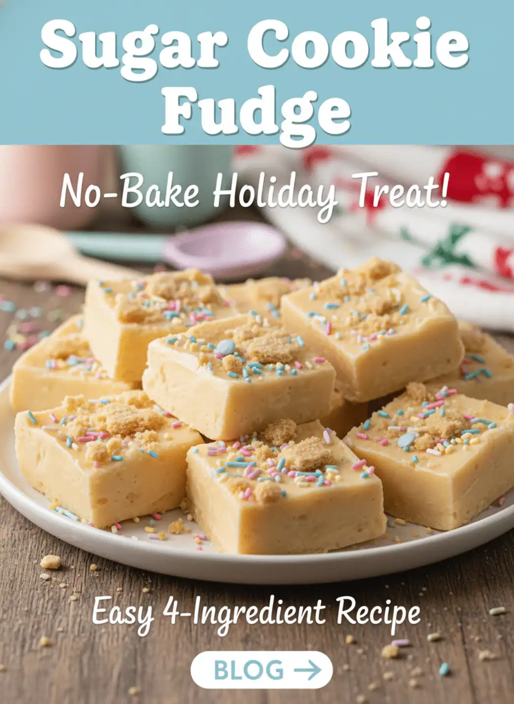 Sugar Cookie Fudge (Easy No-Bake Valentine Treat)