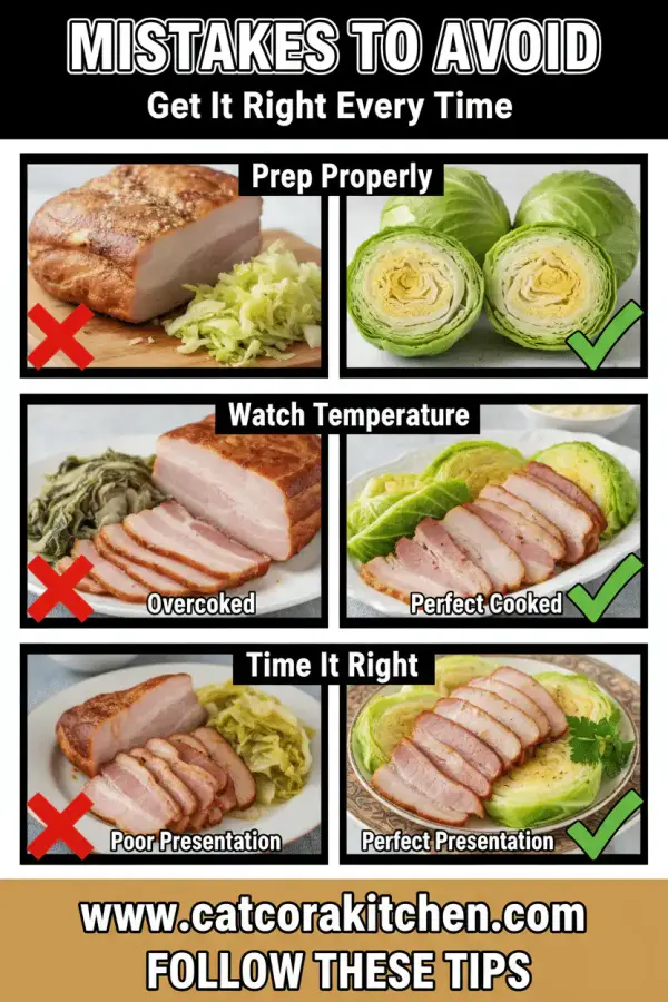 Traditional Irish boiled bacon and cabbage common mistakes