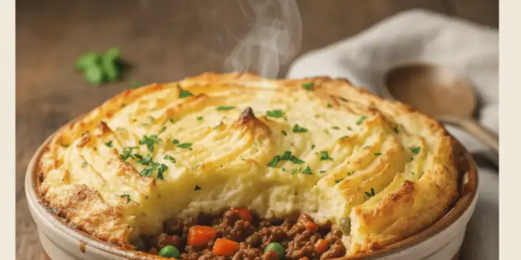 traditional cottage pie with ground beef