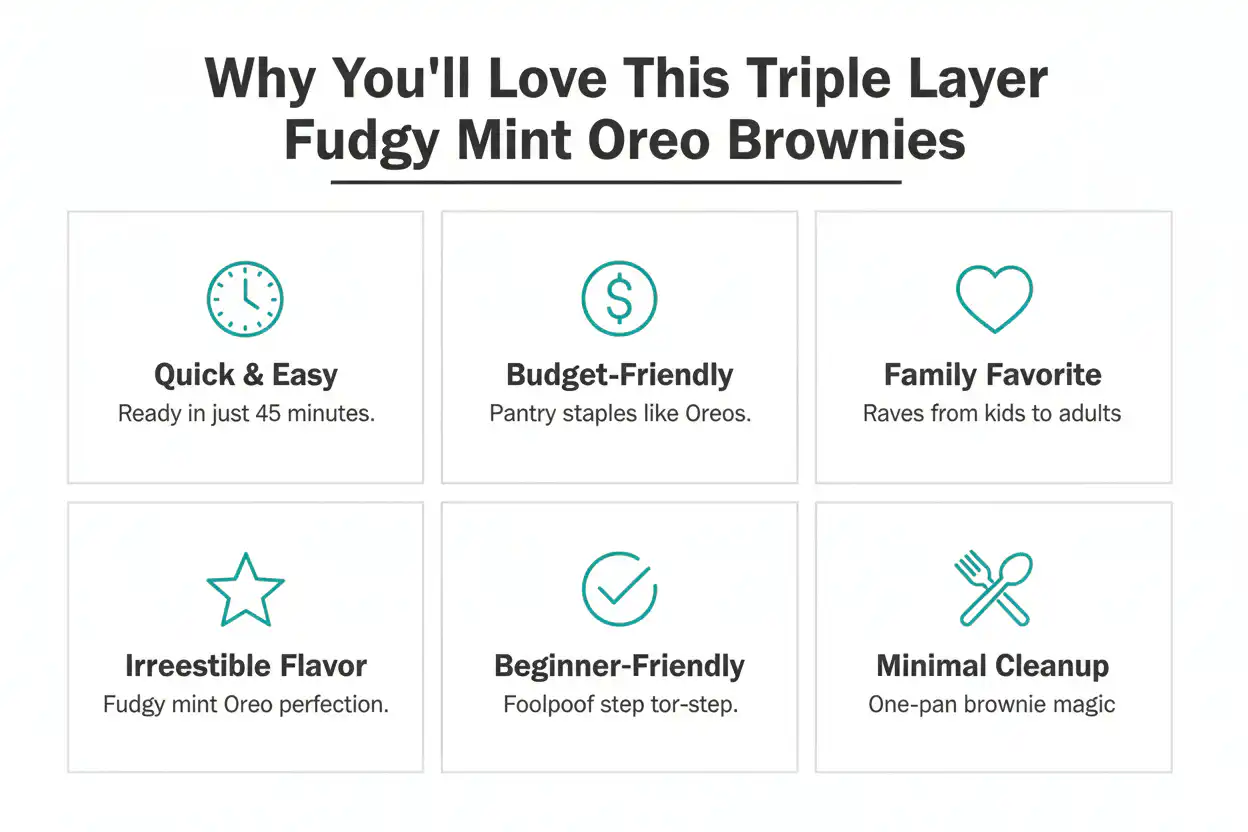 Why you'll love triple layer fudgy mint Oreo brownies