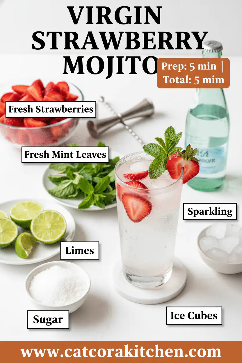 Virgin strawberry mojito ingredients