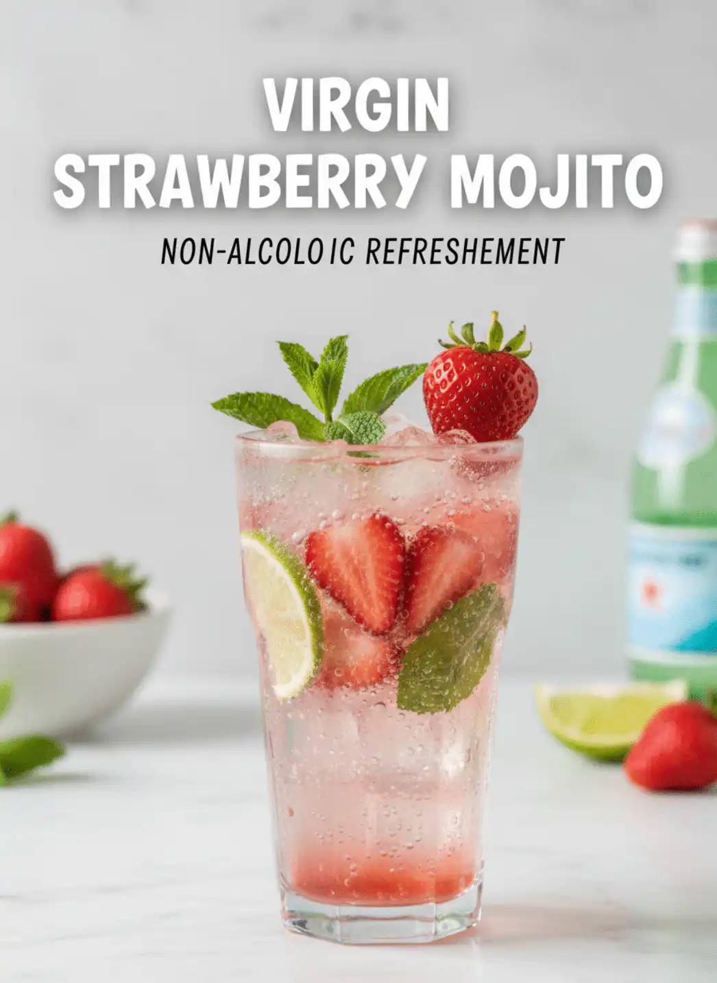 Virgin Strawberry Mojito – Easy Non-Alcoholic Mocktail