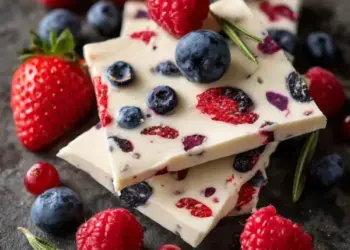 Greek yogurt bark with berries