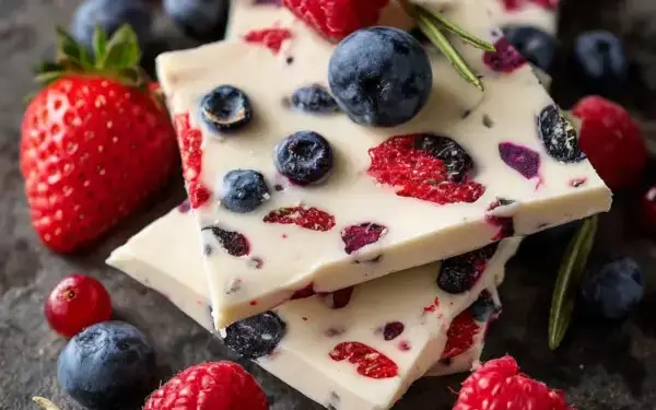Greek yogurt bark with berries