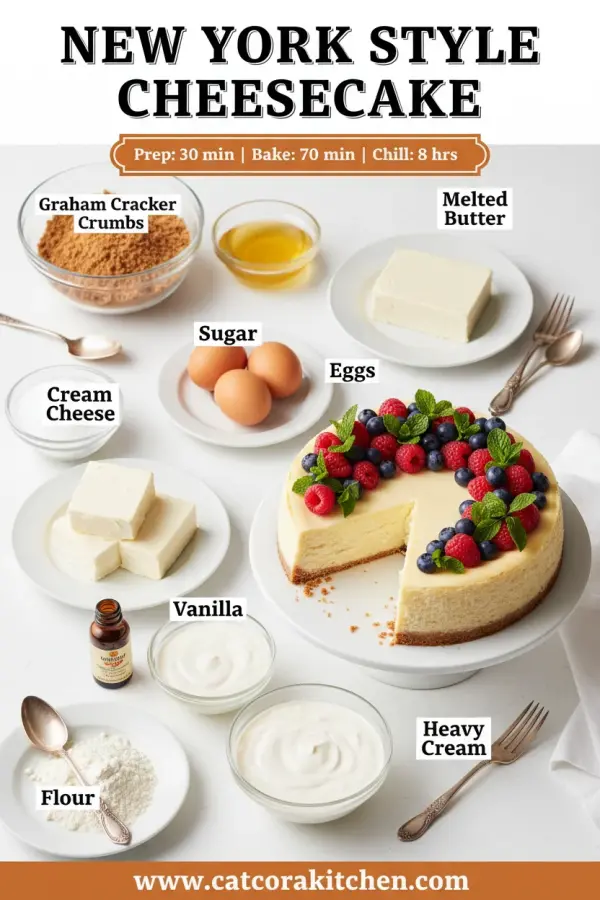 New York style cheesecake ingredients