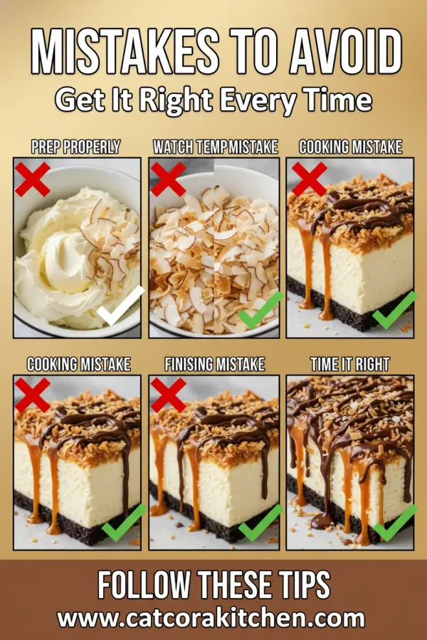 Samoa cheesecake common mistakes