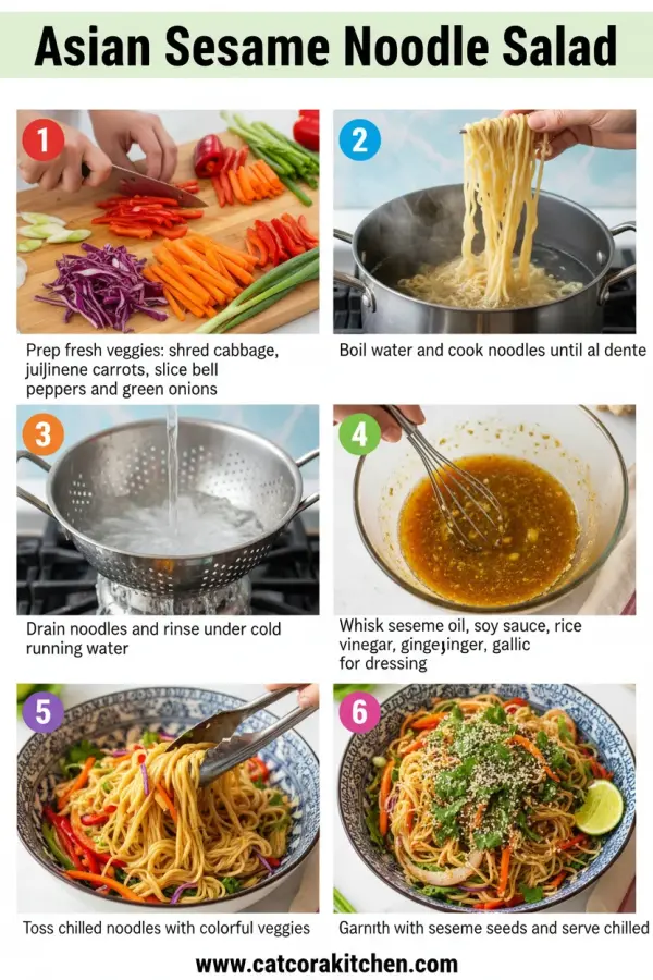 Asian sesame noodle salad How to Make 