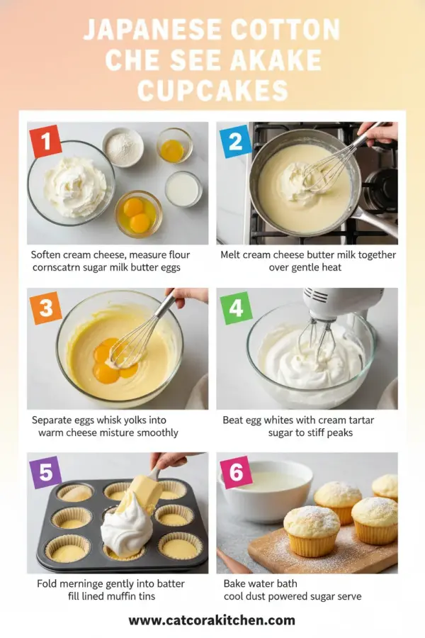 Japanese cotton cheesecake cupcakes How to Make