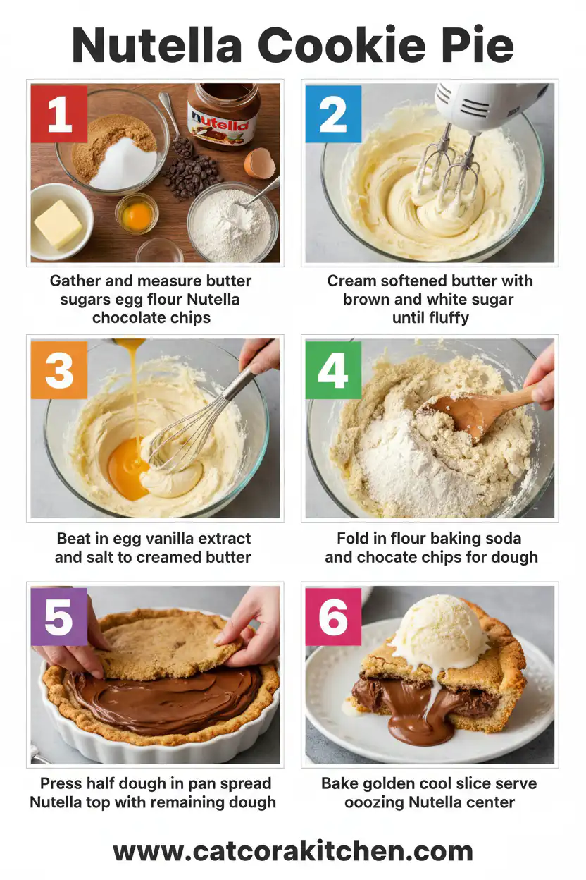 Nutella cookies pie how to make