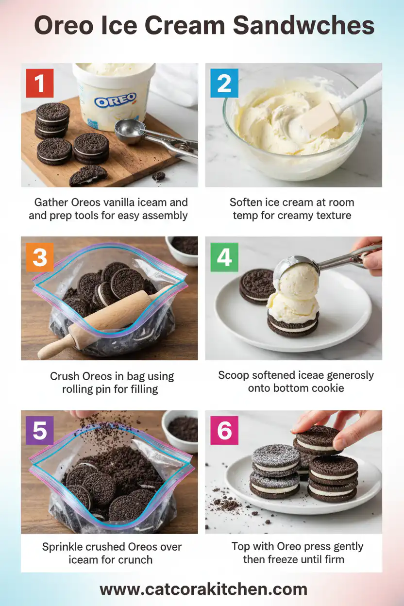 Oreo ice cream sandwich How to Make 