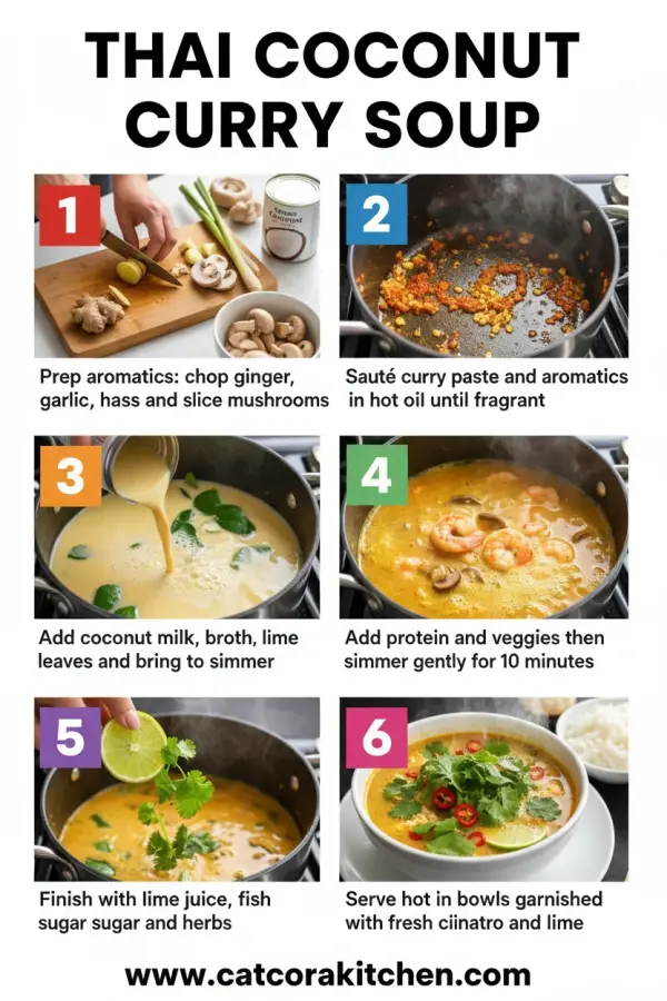 Thai coconut curry soup How to Make