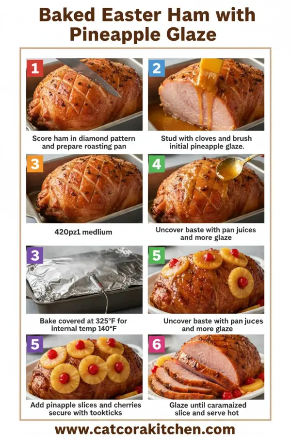 Baked easter ham with pineapple glaze How to Make