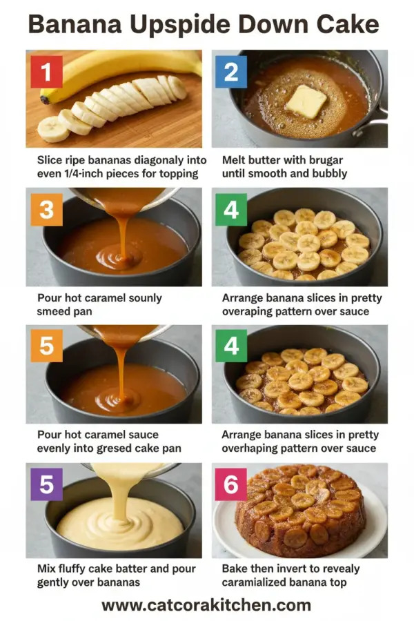 Banana upside down cake how to make