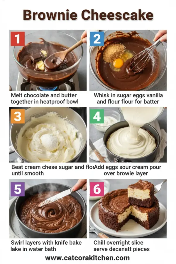 Brownie cheesecake how to make