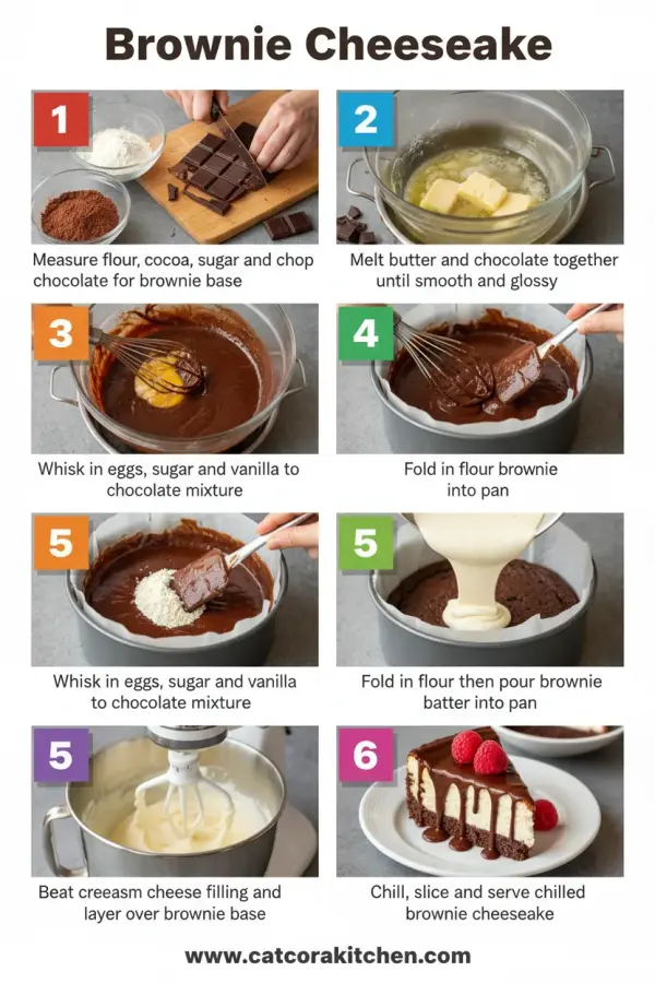 Brownie cheesecake how to make