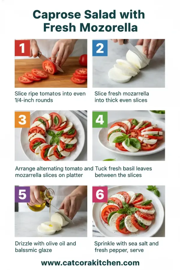 Caprese salad with fresh mozzarella How to Make
