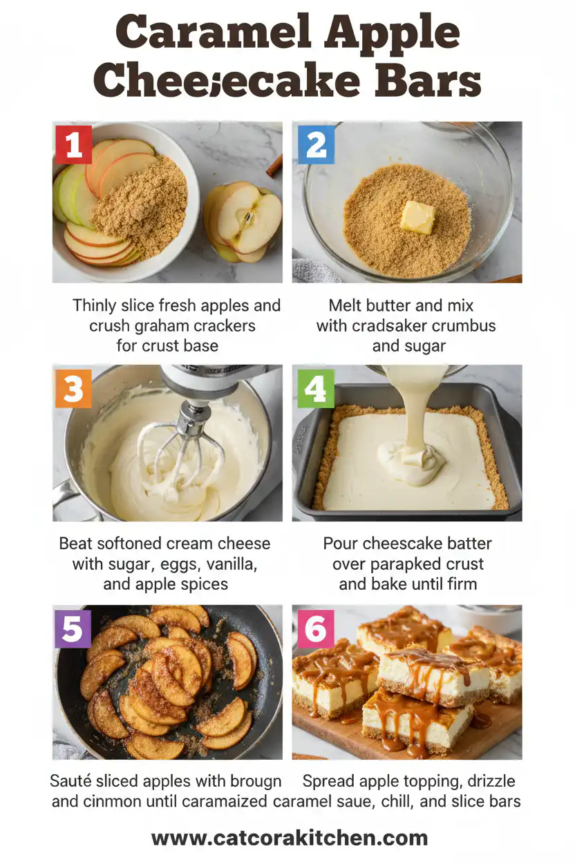 Caramel apple cheesecake bars How to Make 